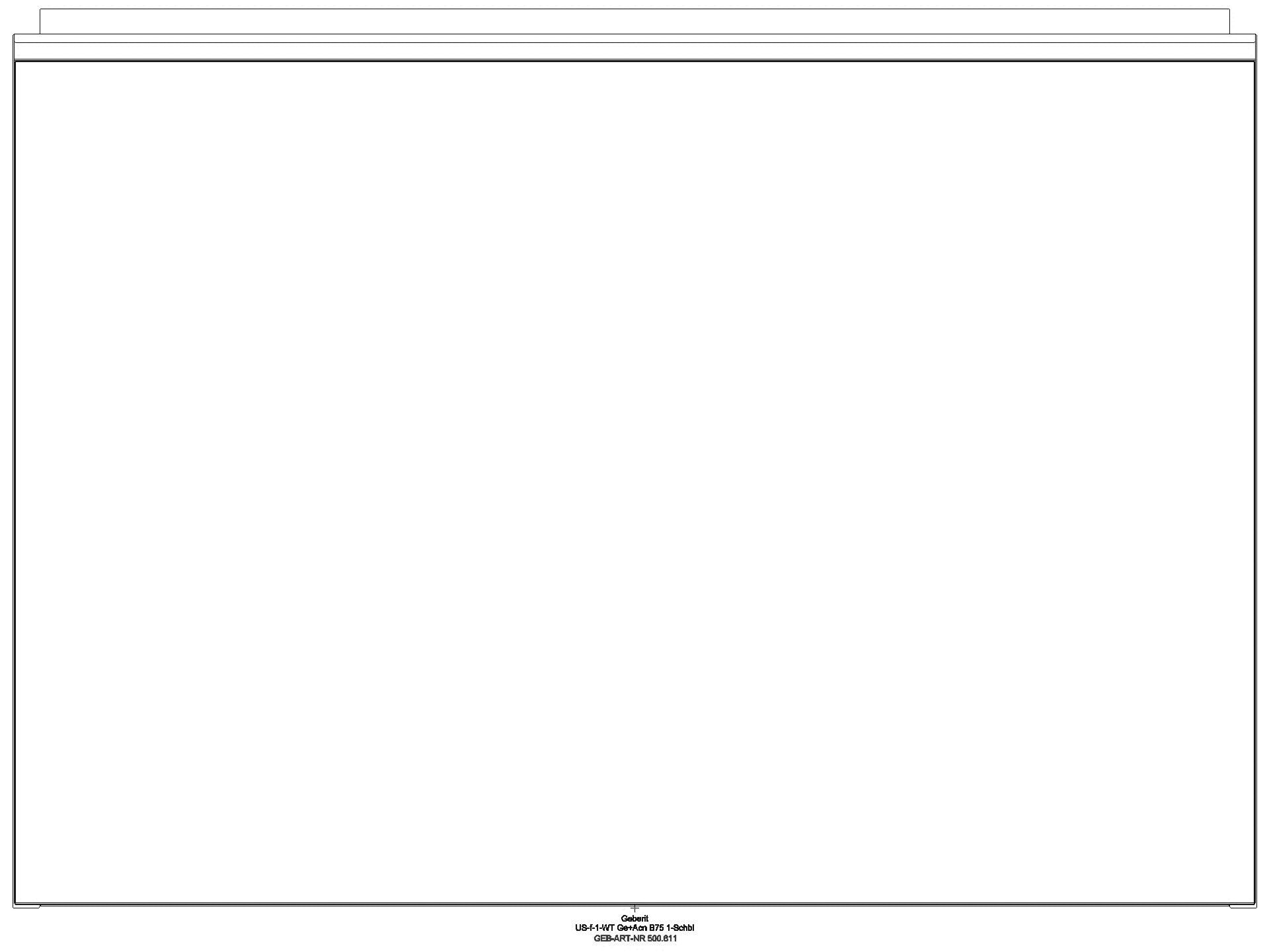 Geberit - Acanto Unterschrank für WT, 1 Schubl. 1 Innenschubl., 74x53,5x47,5cm, schwarz_ge2f_500611161_a