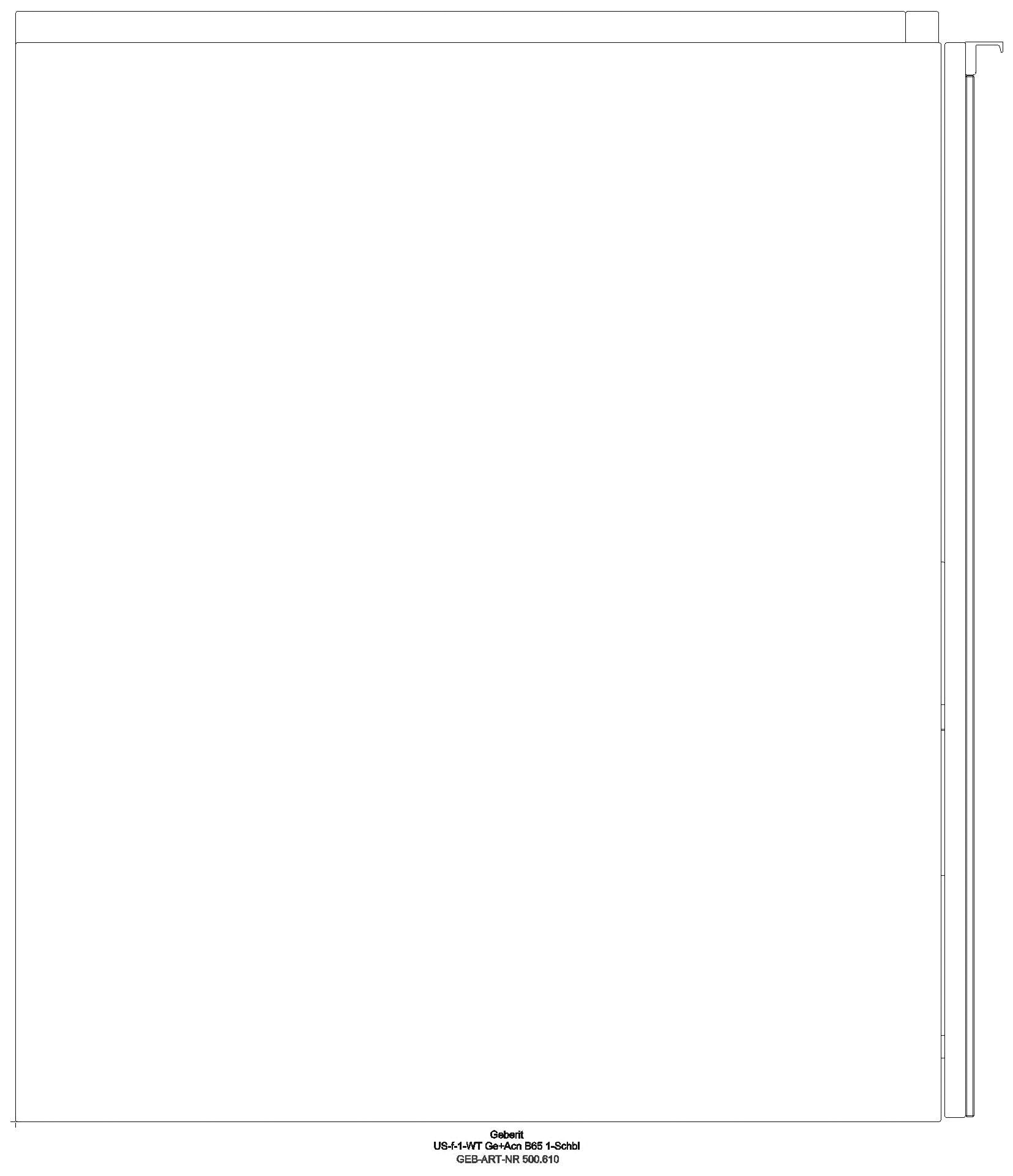 Geberit - Acanto Unterschrank für WT, 1 Schubl. 1 Innenschubl., 64x53,5x47,5cm, schwarz_ge2s_500610161_l