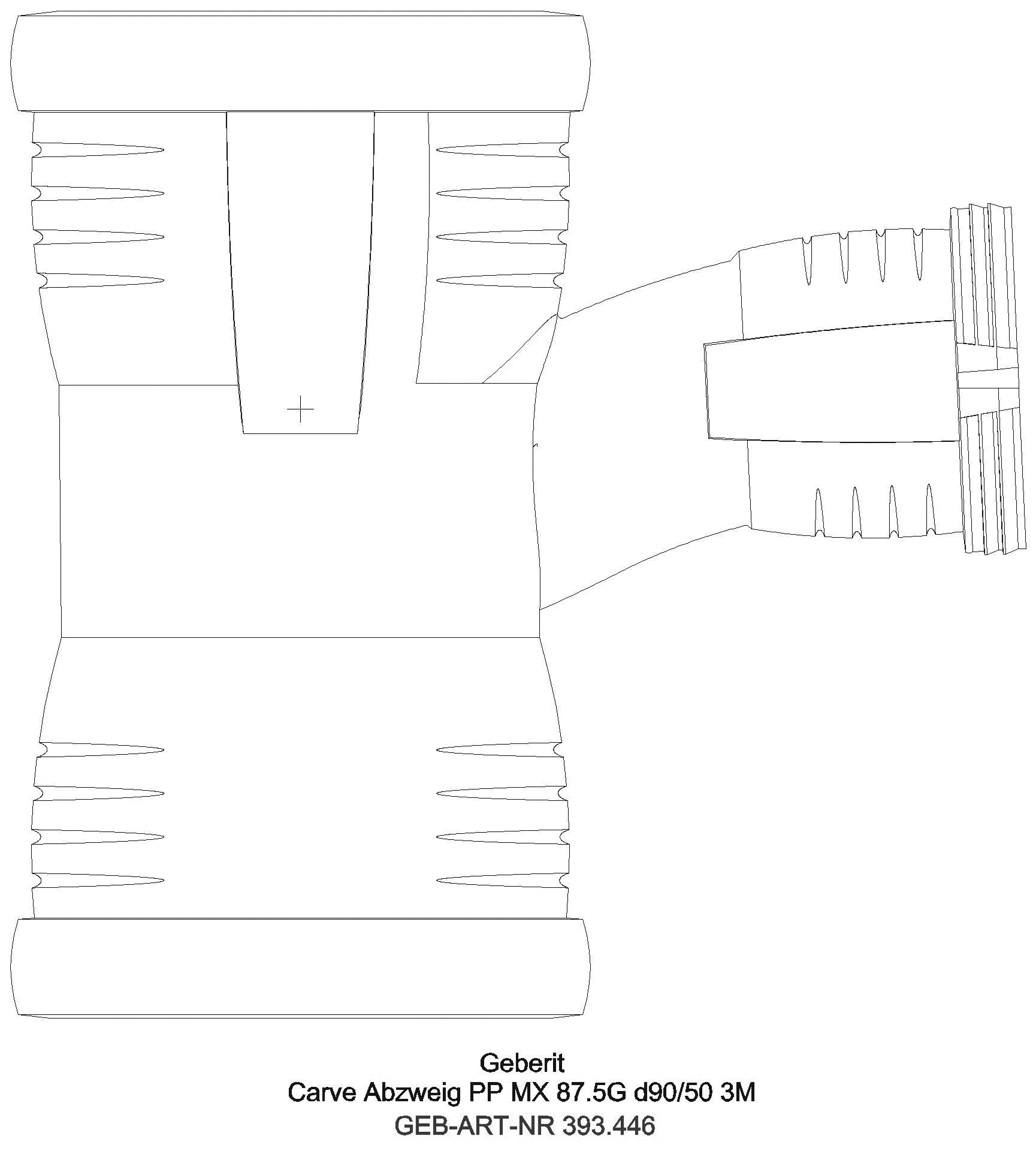 GE Silent-Pro Carve Abzweig 87,5Gr, d90/75_393446141_l