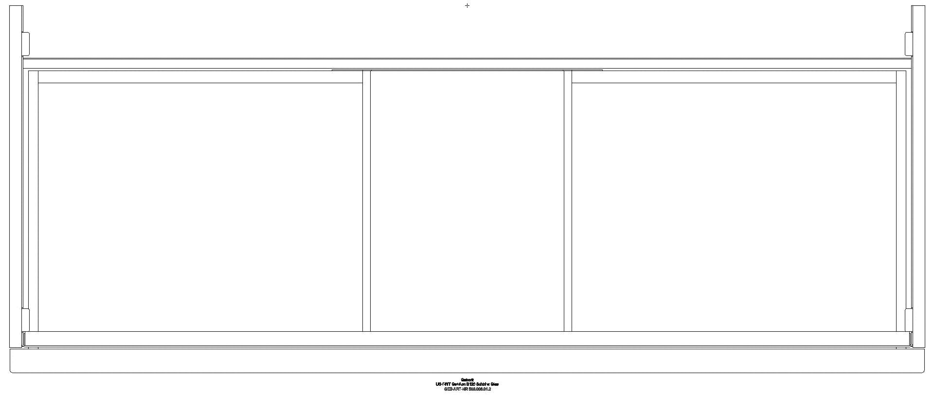Acanto US für WT B:120cm, 1 Schubl. 1 i.Schubl., weiß hgl./Glas weiß_503006012_g