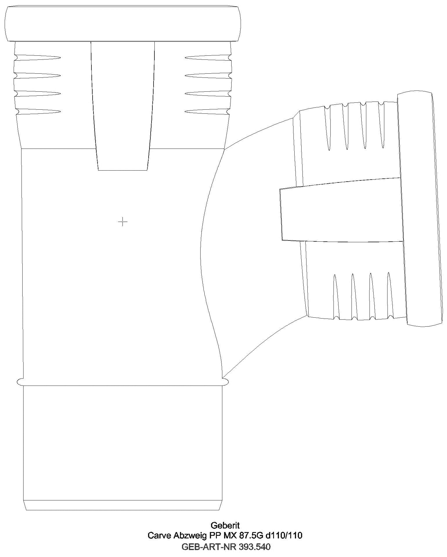 GE Silent-Pro Carve Abzweig 45Gr d110/110_393540141_l