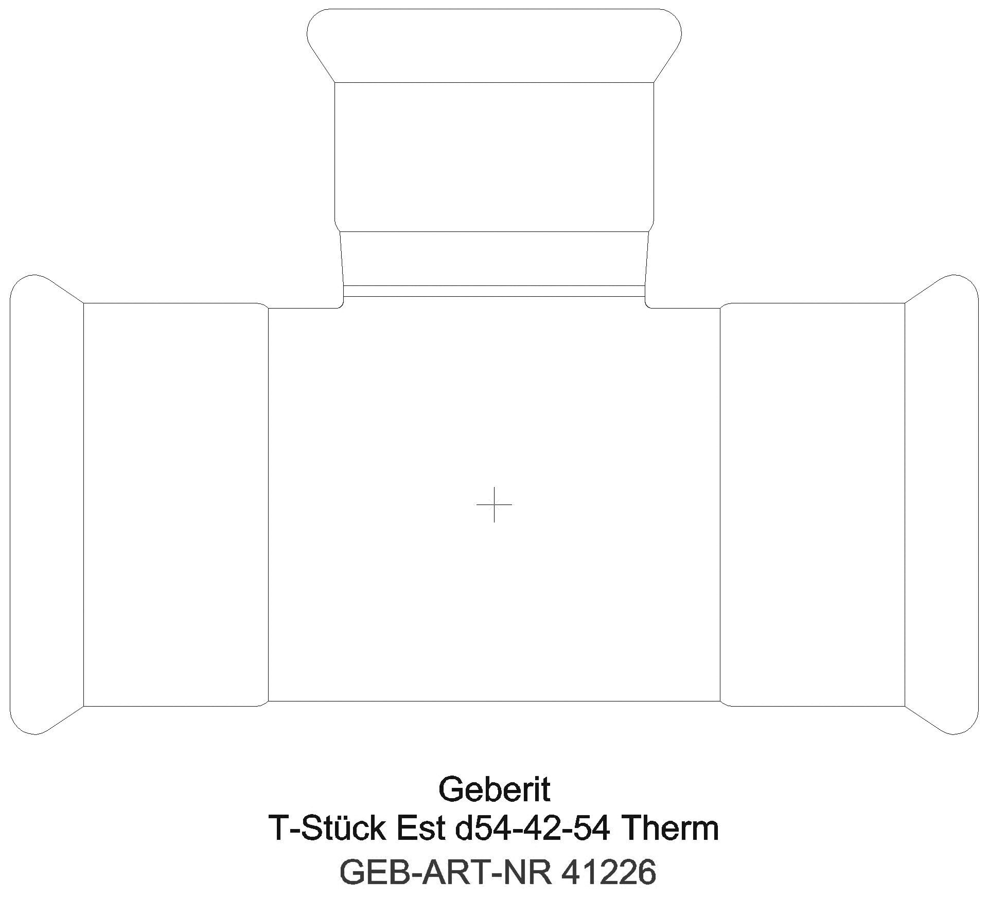 Geberit - GE Mapress Therm T-Stück reduziert d54-35-54_41226_a