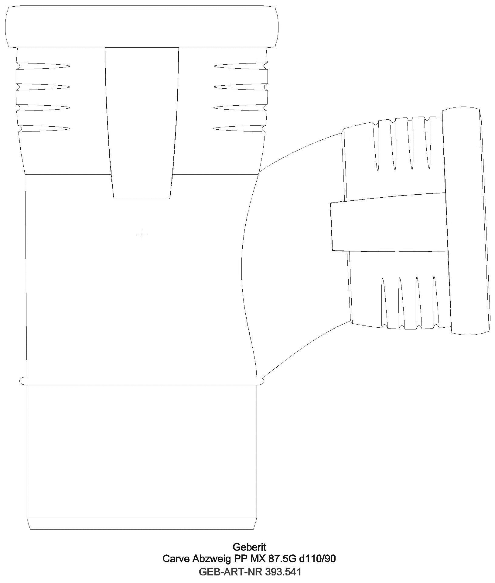 GE Silent-Pro Carve Abzweig 87,5Gr, d110/110_393541141_l