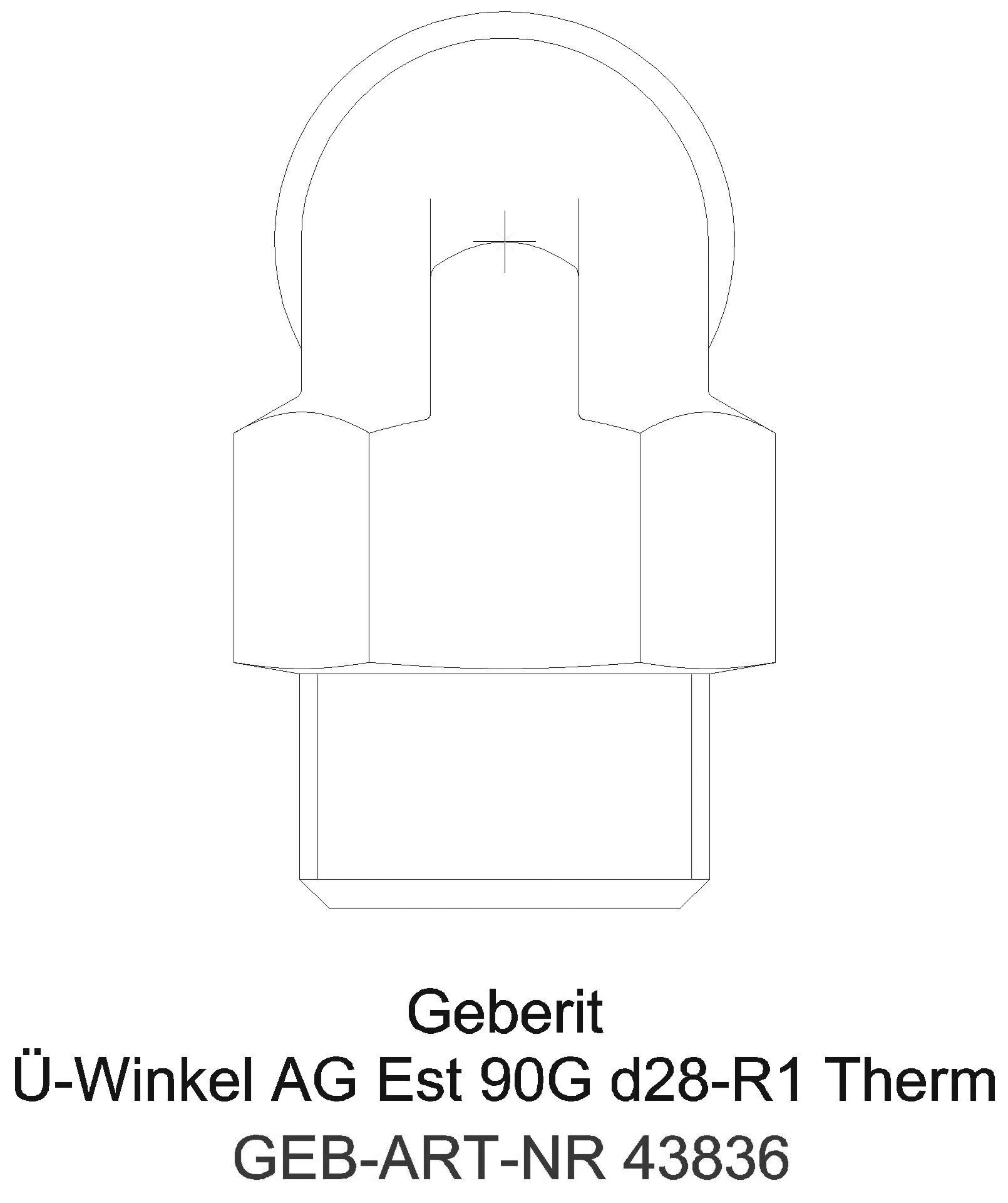 Geberit - GE Mapress Therm Übergangswinkel 90Gr mit AG d22-R3/4_43836_g