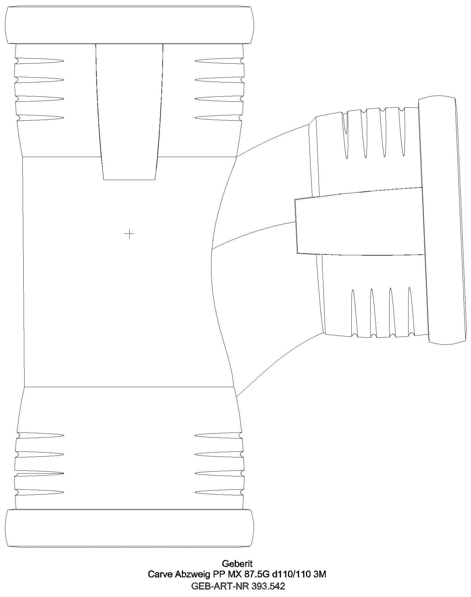 GE Silent-Pro Carve Abzweig 87,5Gr, d110/90_393542141_l