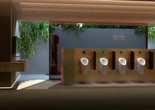 Urinale mit Steuerung, wasserlose Urinale, Urinale mit/ohne Spülrand