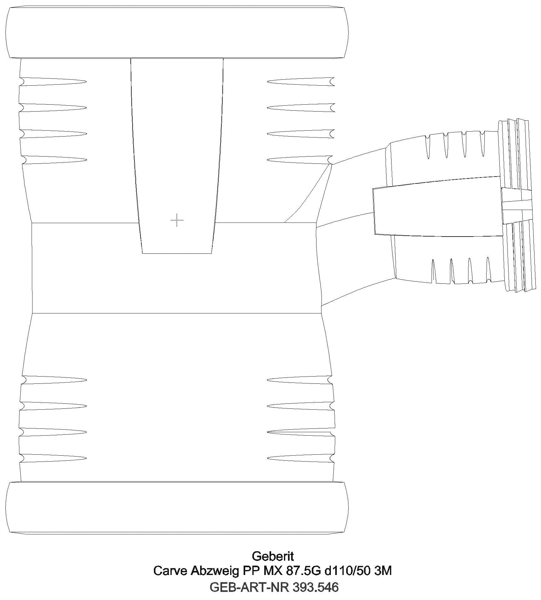 GE Silent-Pro Carve Abzweig 87,5Gr, d110/75_393546141_l