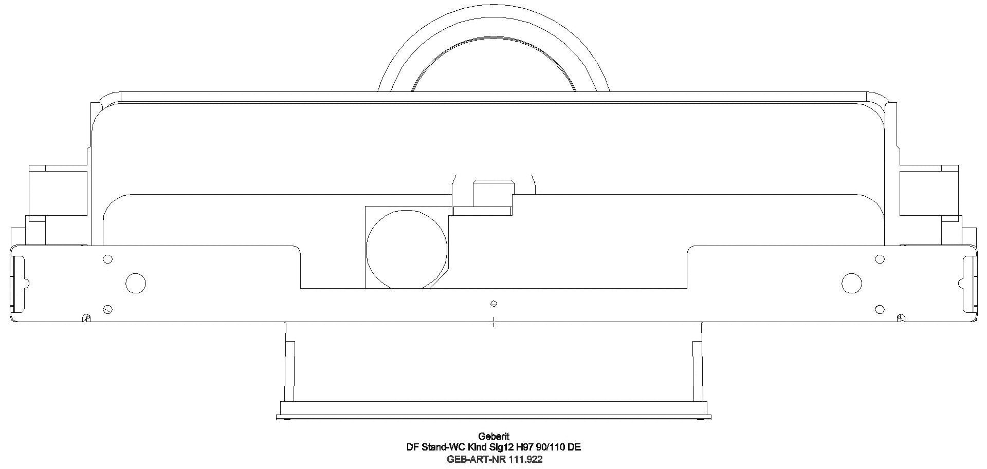 Geberit - GE Duofix Element für Kinder/Kleinkinder für Stand-WC, 112cm,  mit Sigma UP-SPK _111922005_g