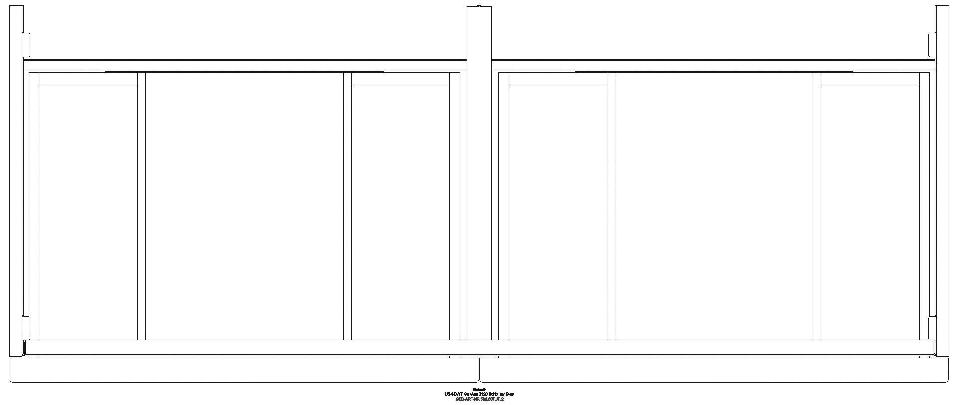Acanto US für DWT B:120cm, 2 Schubl. 2 i.Schubl., lava matt/Glas lava_503007jk2_g