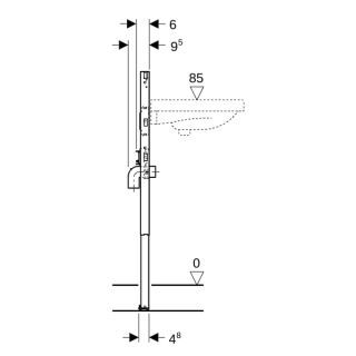 GE DuofixBasic Element für Waschtisch Geberit - GE DuofixBasic Element für Waschtisch (GTIN: 4064746032899, HAN: 458404002)