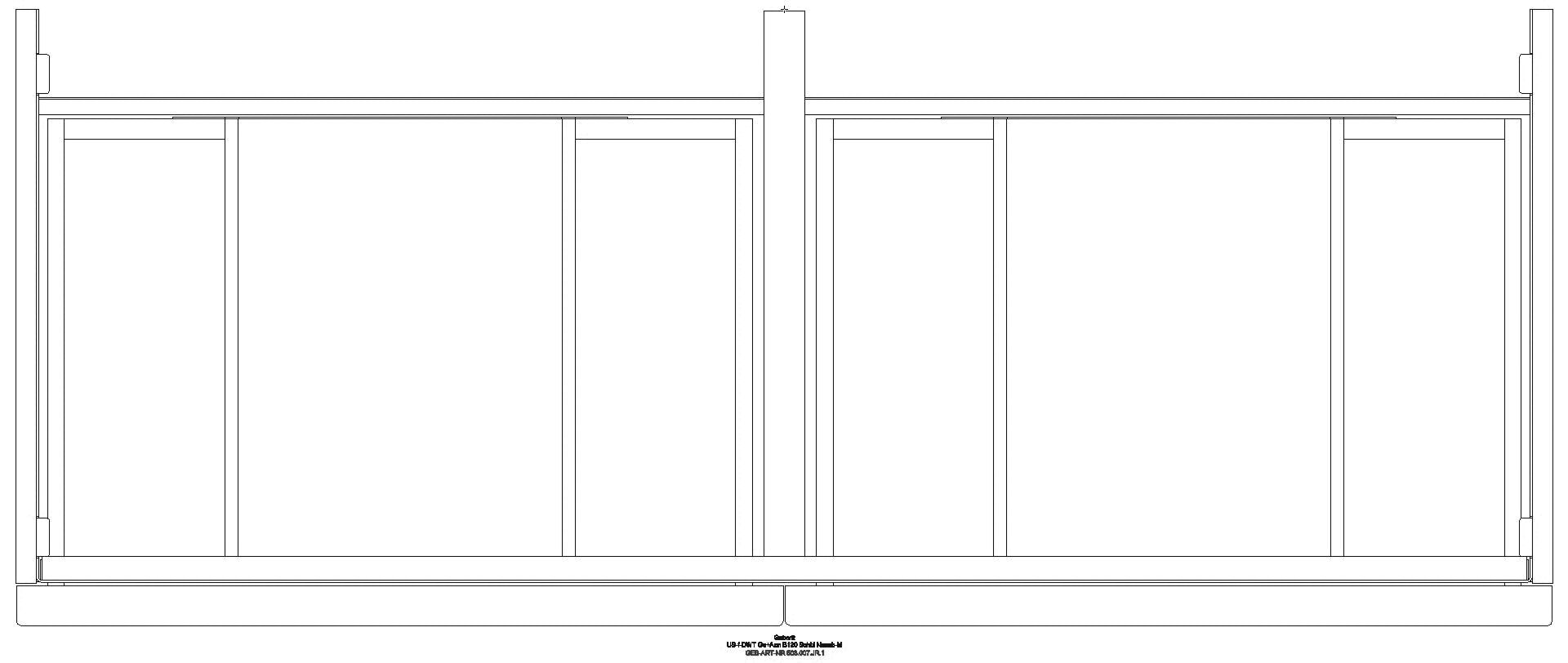 Acanto US für DWT B:120cm, 2 Schubl. 2 i.Schubl., Nussbaum_503007jr1_g