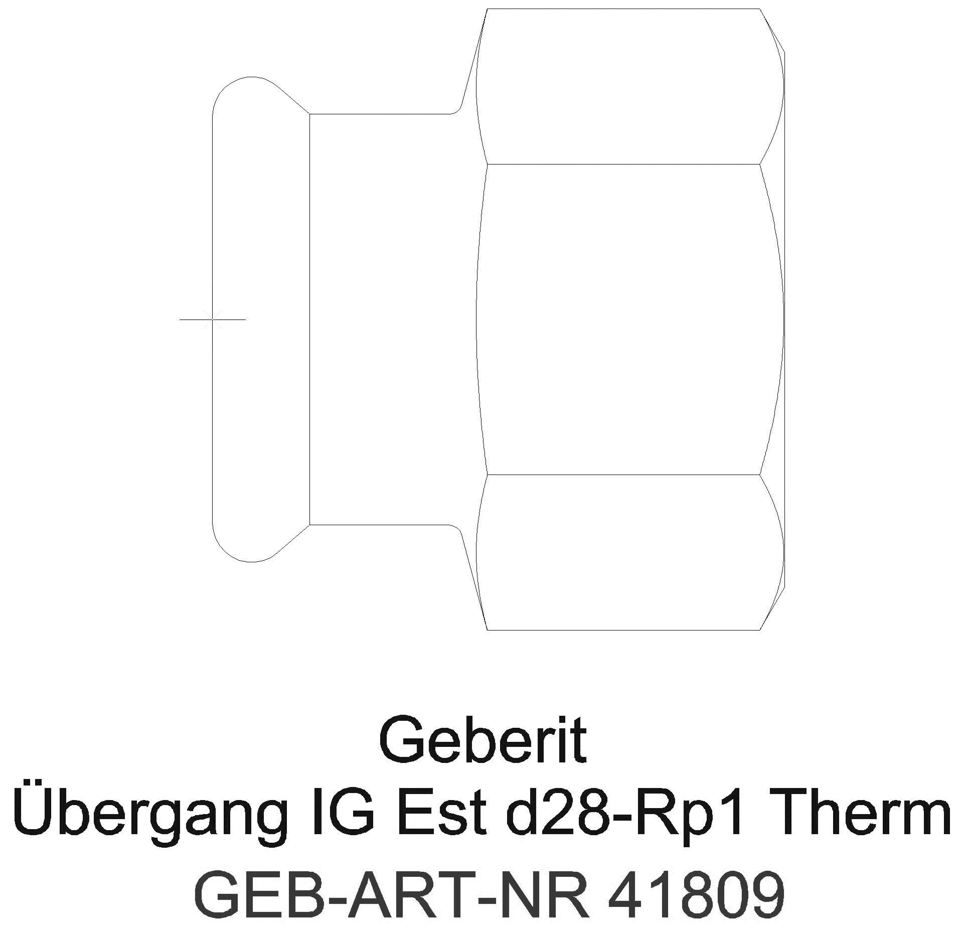 Geberit - GE Mapress Therm Übergang mit IG d28-Rp1/2_41809_g