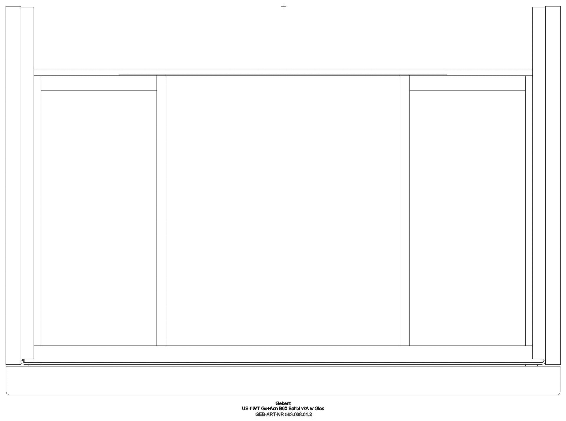 Acanto US für WT B:60cm, 1 Schubl. 1 i.Schubl., v.Ausl., weiß hgl./Gl. weiß_503008012_g