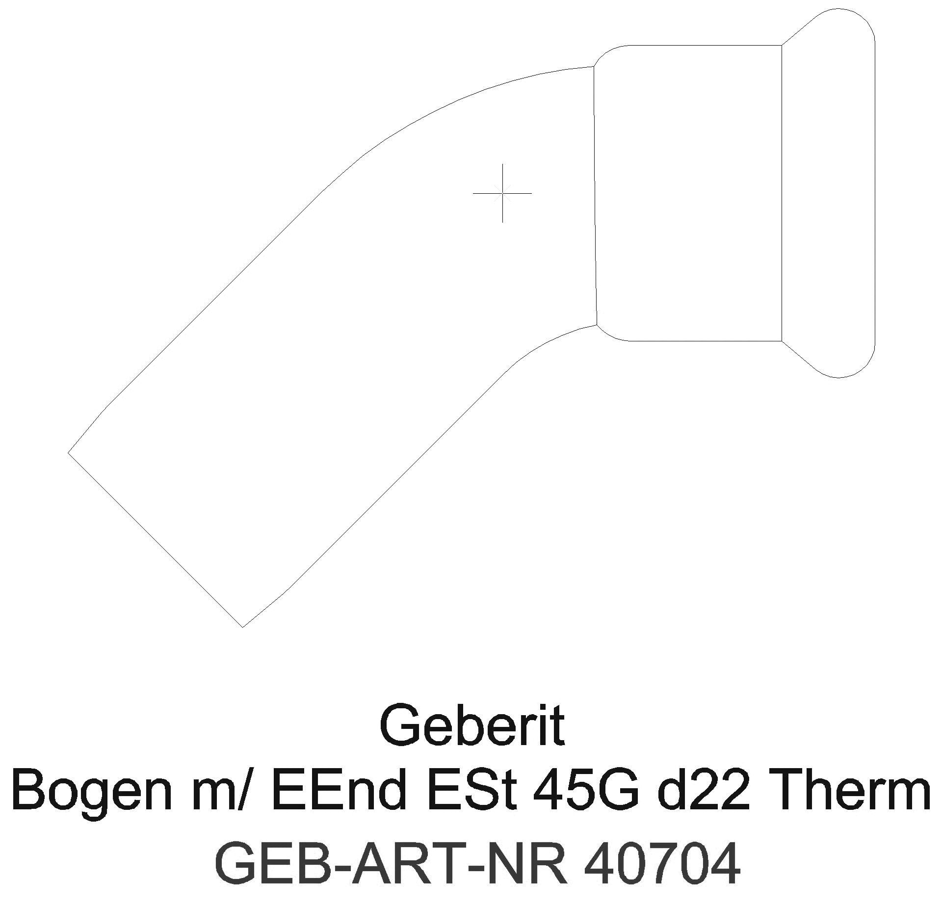 Geberit - GE Mapress Therm Bogen 45Gr d22 mit Einschubende_40704_l