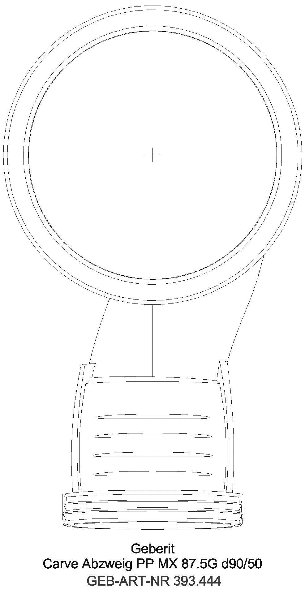 GE Silent-Pro Carve Abzweig 87,5Gr, m. 3 Muffen, d90/90_393444141_g