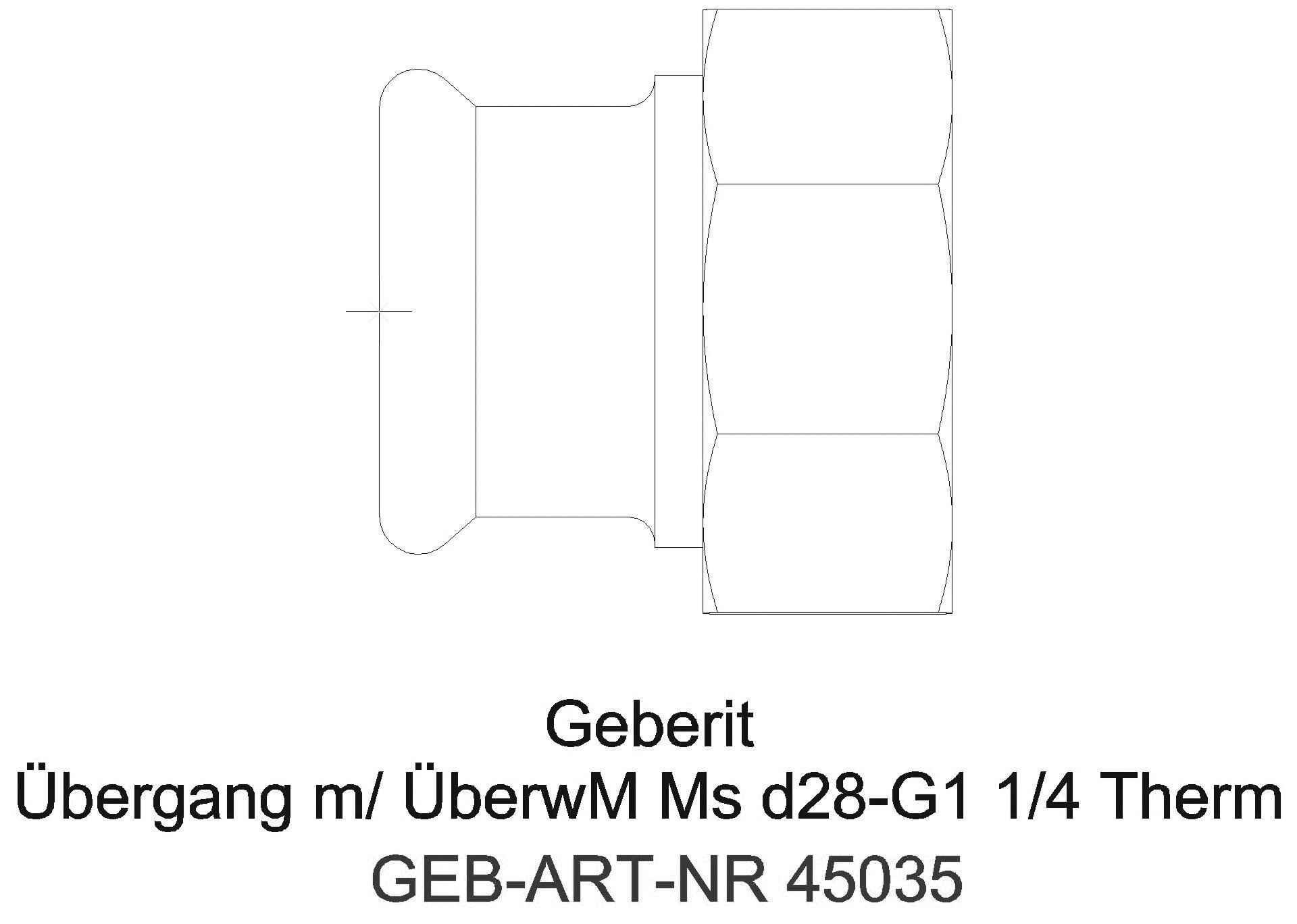 Geberit - GE Mapress Therm Übergang mit Überwurfmutter d18-G3/4_45035_g