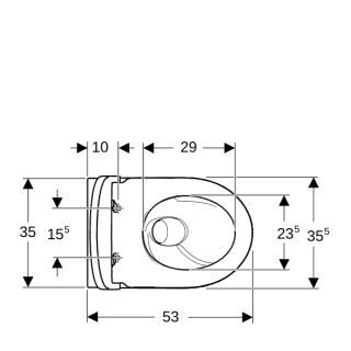 GE iCon Wand-WC Tiefspüler Geberit - GE iCon Wand-WC Tiefspüler