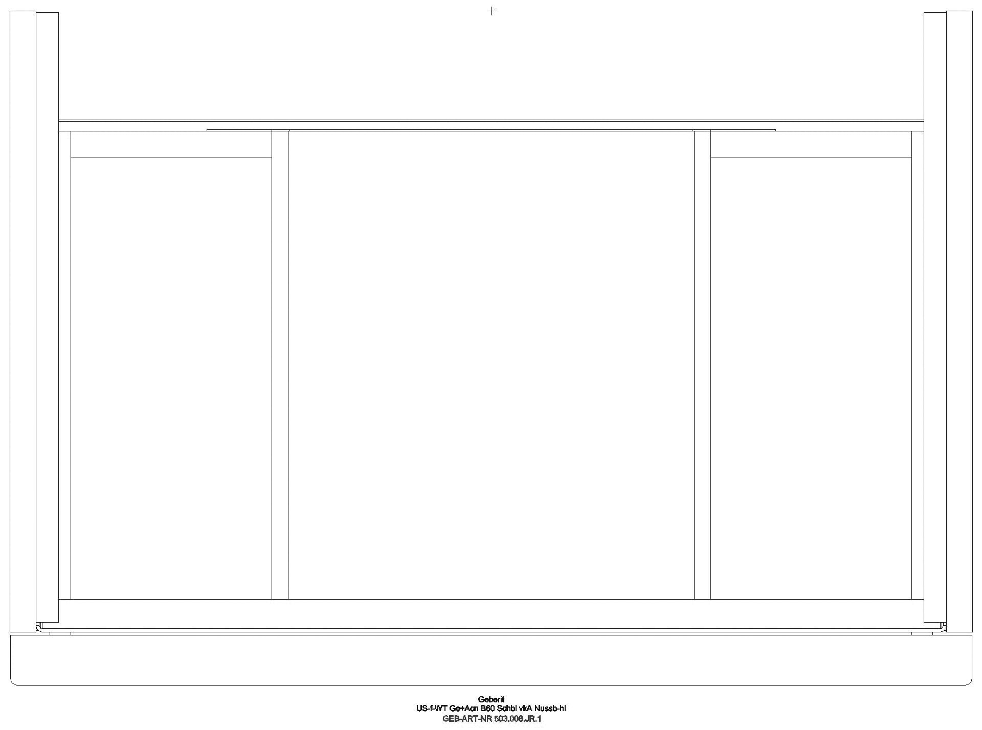 Acanto US für WT B:60cm, 1 Schubl. 1 i.Schubl., verk. Ausld., Nussbaum_503008jr1_g