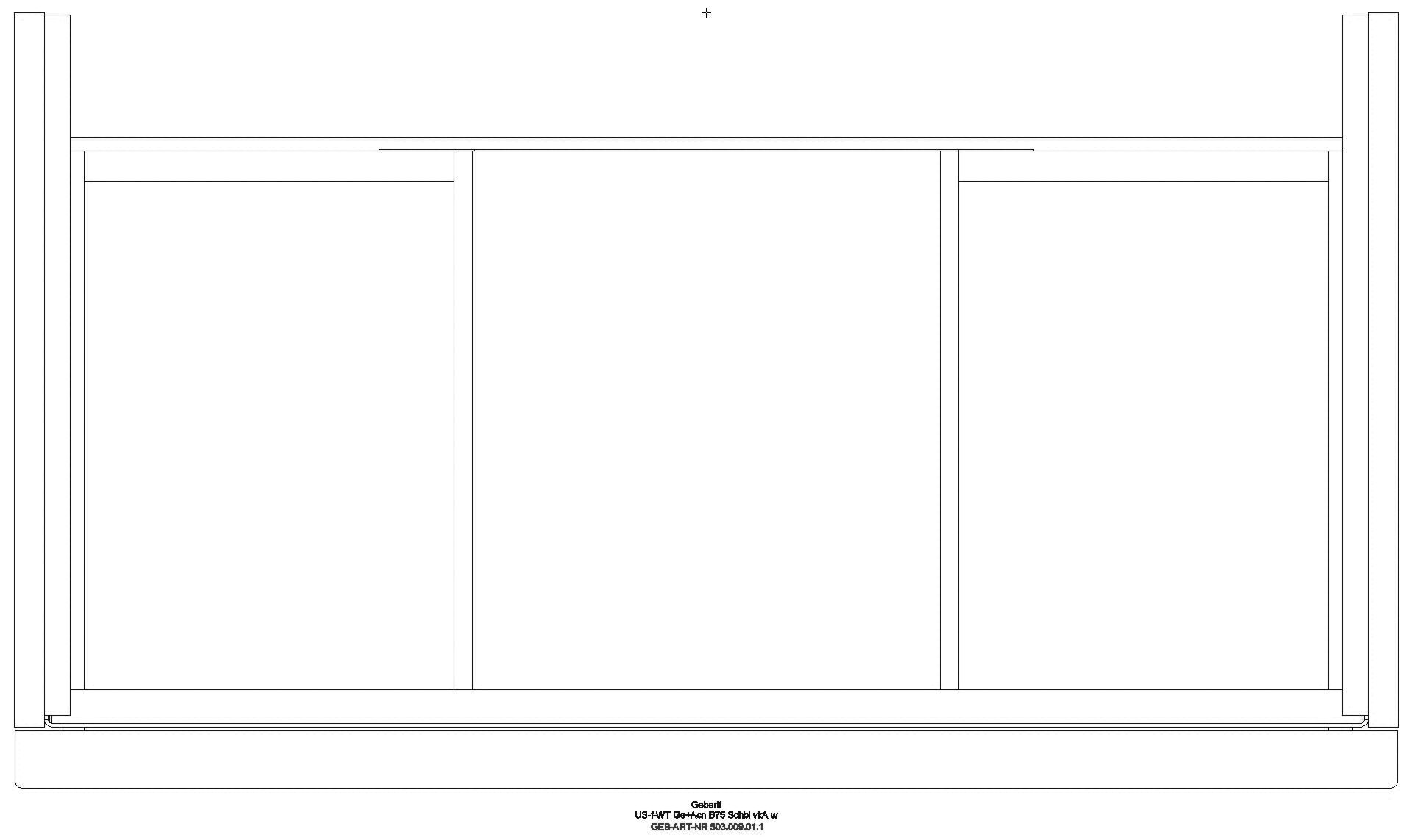 Acanto US für WT B:75cm, 1 Schubl. 1 i.Schubl., verk. Ausld., weiß hgl._503009011_g