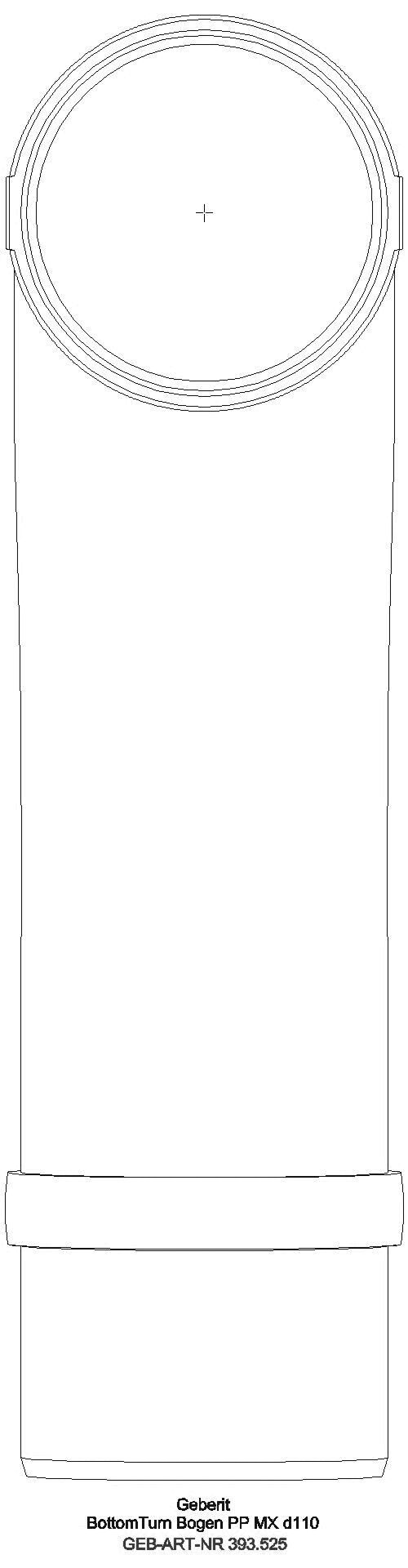 Geberit - GE Silent-Pro BottomTurn Bogen 87,5Gr d110mm_393525141_g