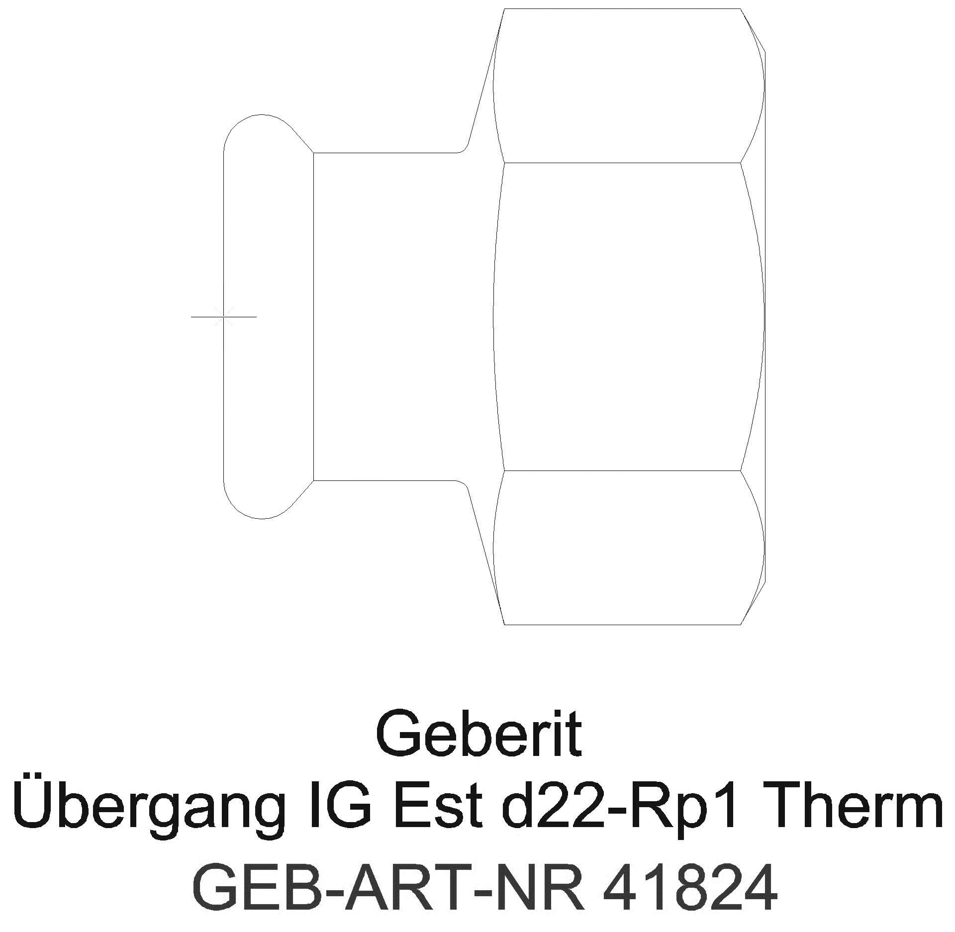 Geberit - GE Mapress Therm Übergang mit IG d15-Rp3/4_41824_g