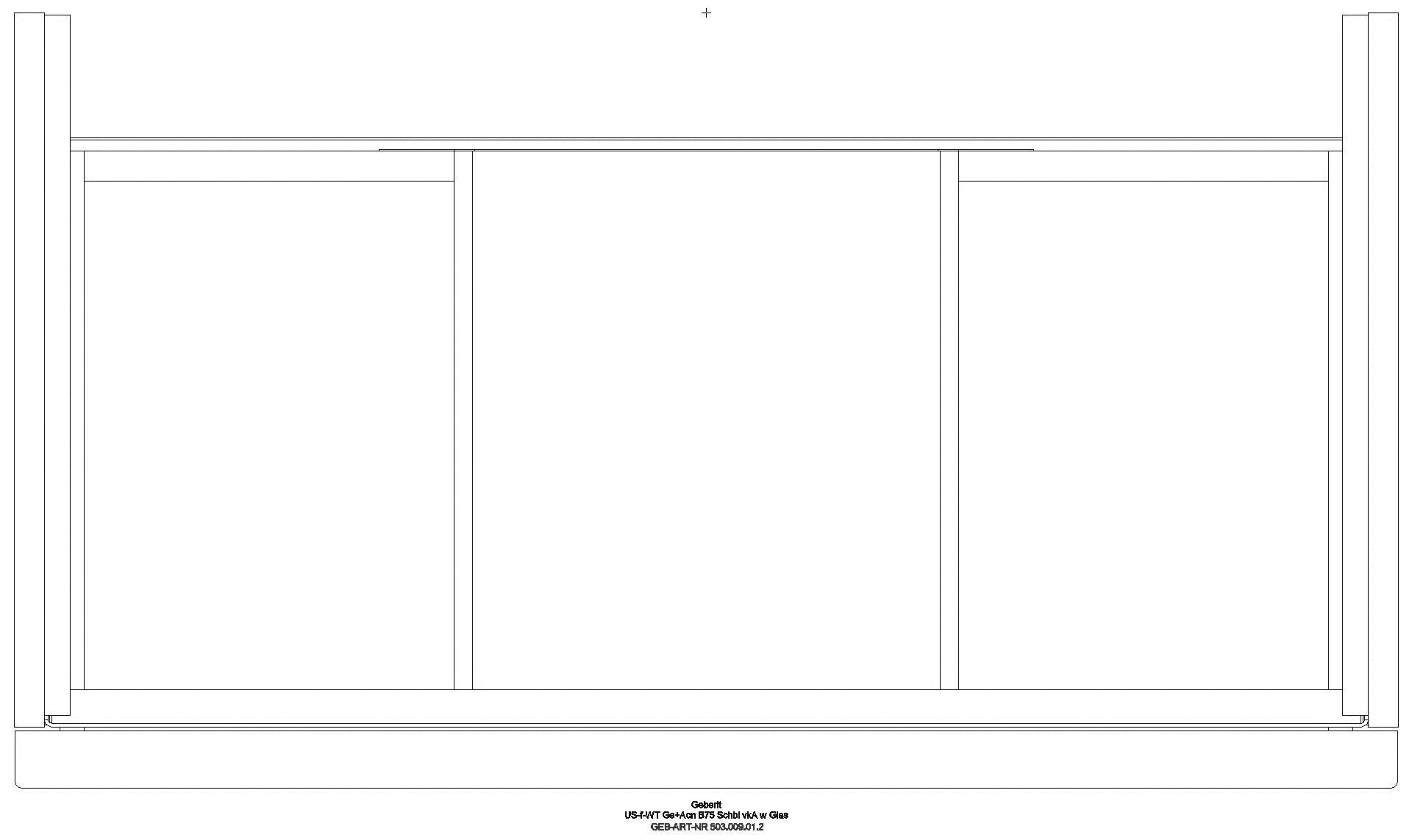Acanto US für WT B:75cm, 1 Schubl. 1 i.Schubl., v.Ausl., weiß hgl./Gl. weiß_503009012_g