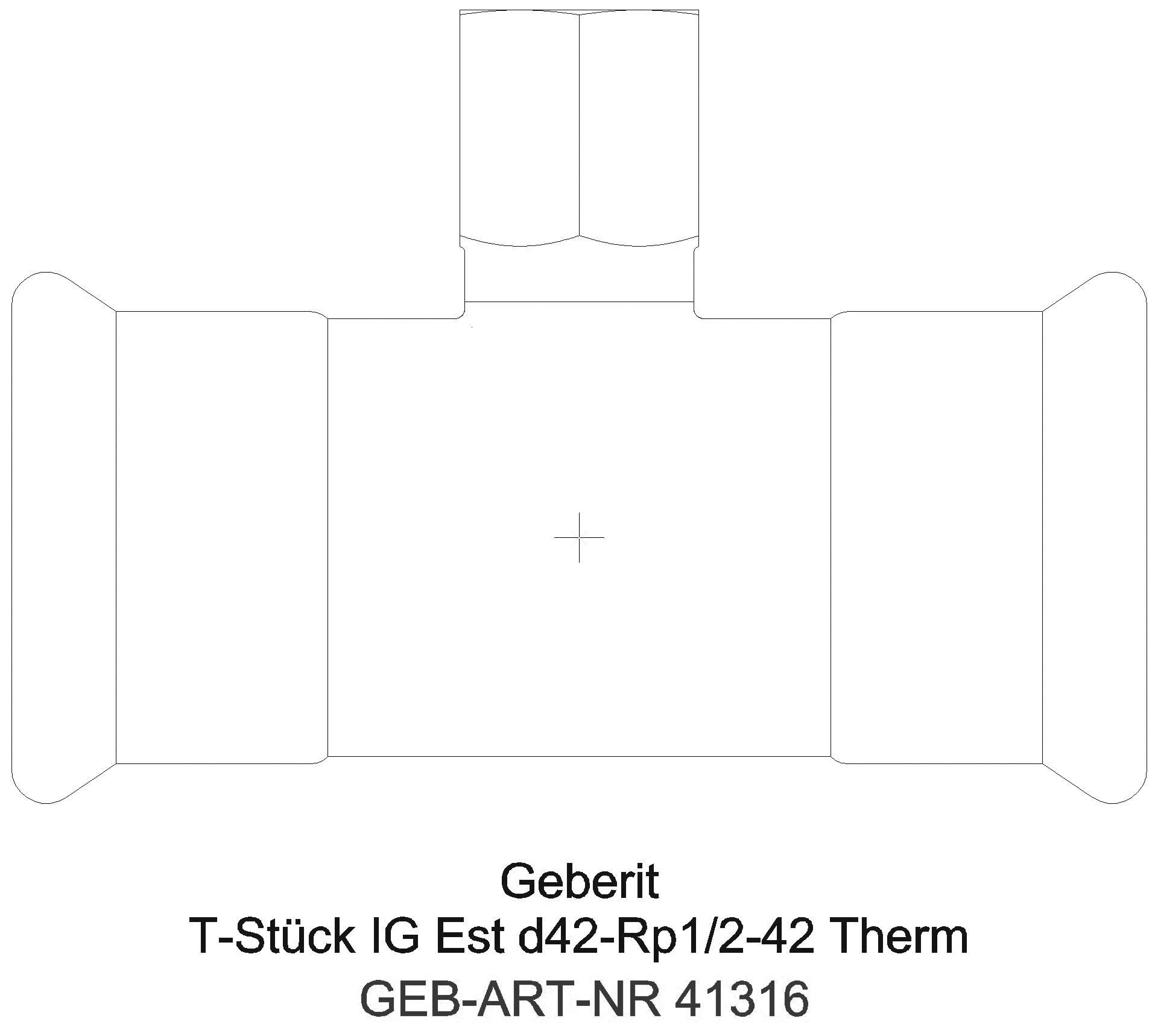 Geberit - GE Mapress Therm T-Stück mit IG d35-Rp3/4-35_41316_a