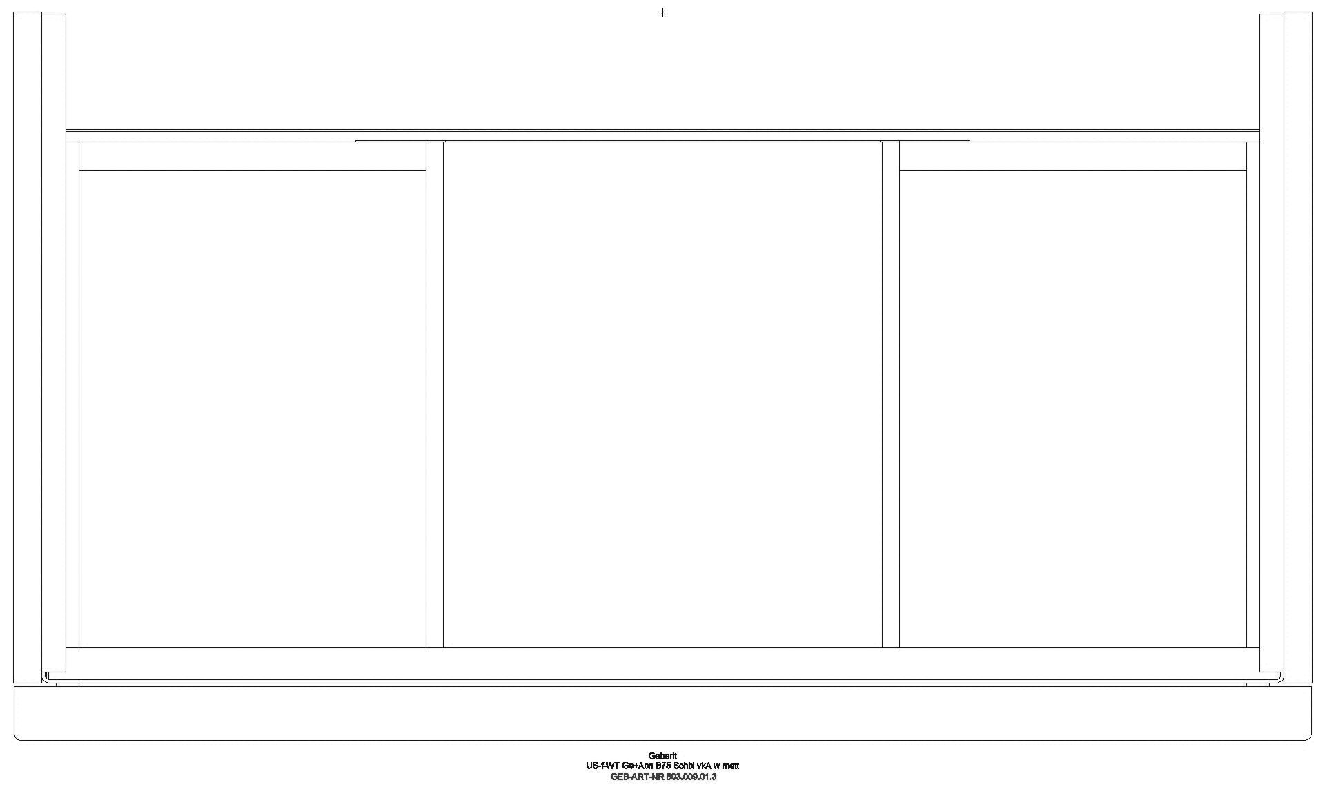 Acanto US für WT B:75cm, 1 Schubl. 1 i.Schubl., verk. Ausld., weiß matt_503009013_g