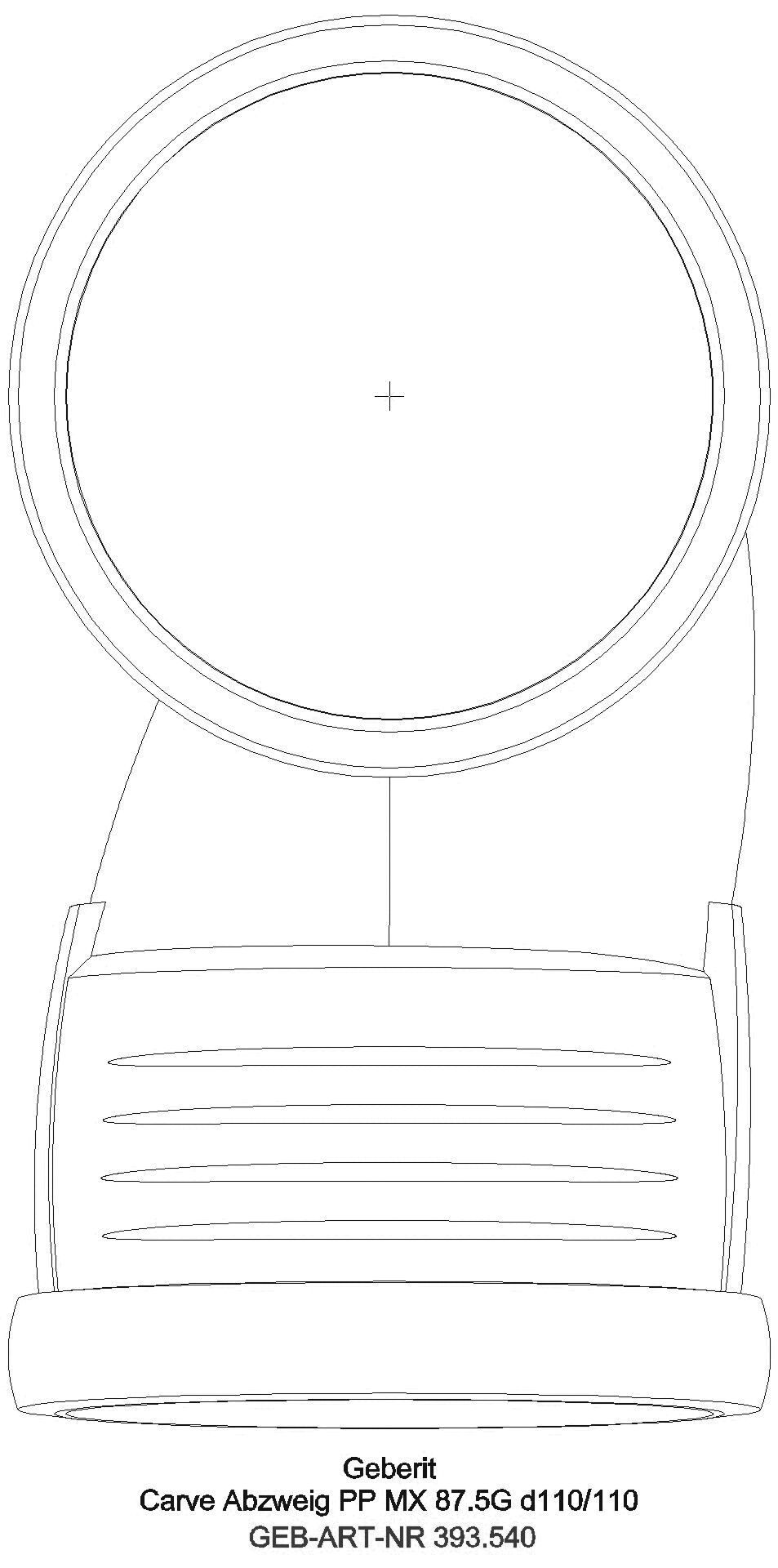 GE Silent-Pro Carve Abzweig 45Gr d110/110_393540141_g