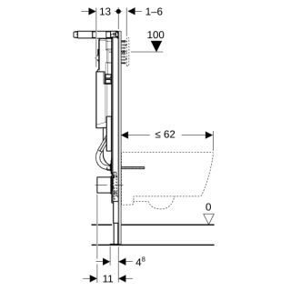 GE Duofix Element für Wand-WC Geberit - GE Duofix Element für Wand-WC