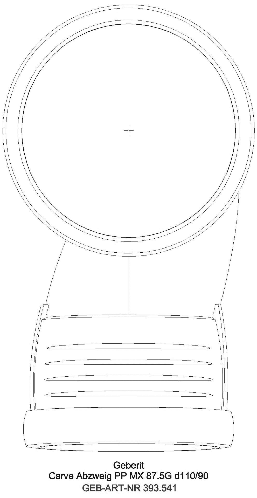 GE Silent-Pro Carve Abzweig 87,5Gr, d110/110_393541141_g