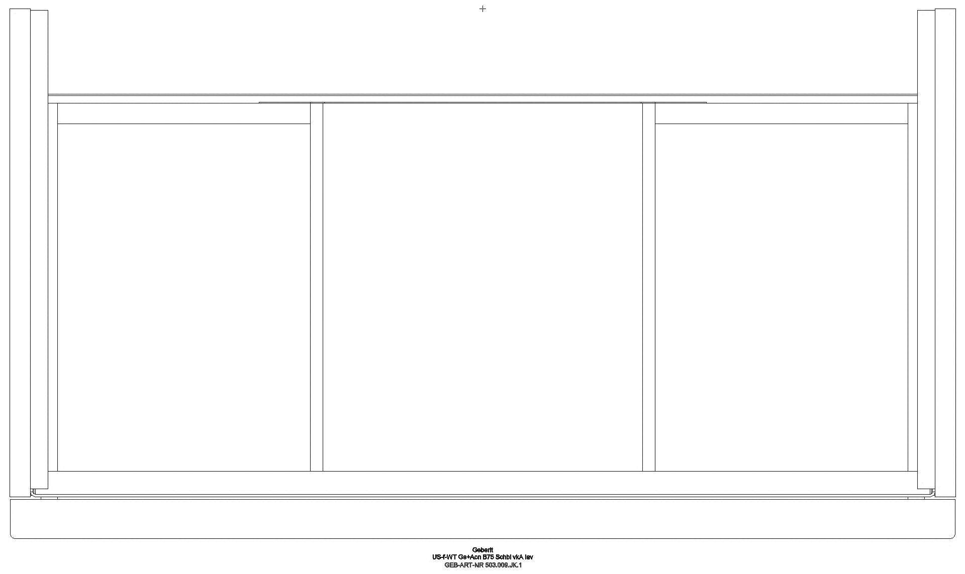 Acanto US für WT B:75cm, 1 Schubl. 1 i.Schubl., verk. Ausld., lava matt_503009jk1_g