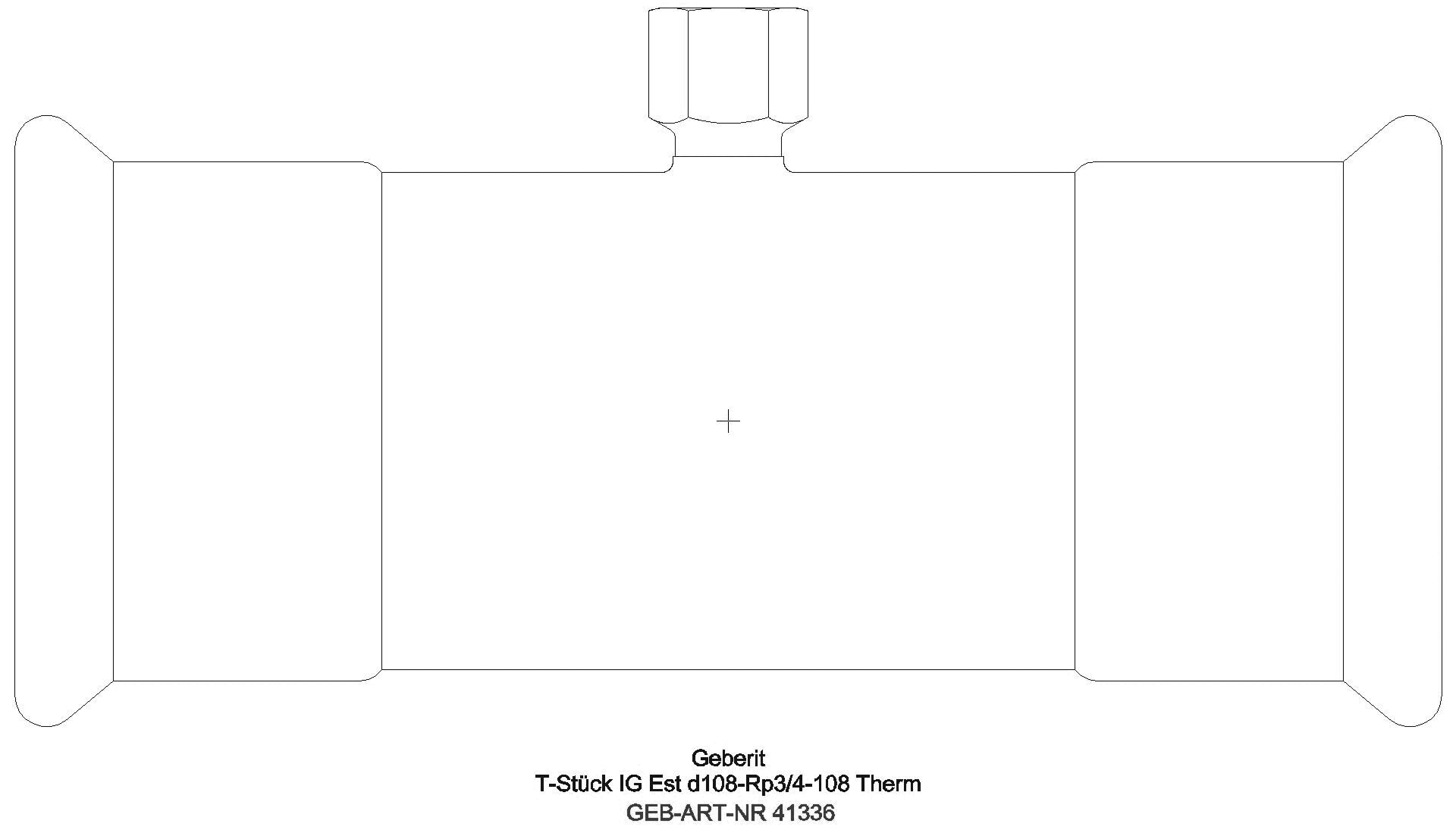 GE Mapress Therm T-Stück mit IG d88,9-Rp3/4-88,9_41336_a