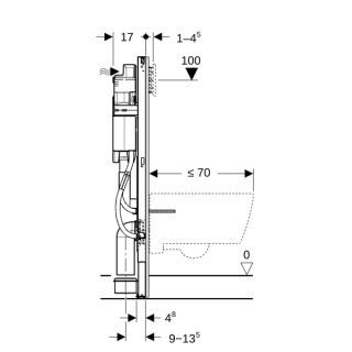 GE Duofix Element für Wand-WC Geberit - GE Duofix Element für Wand-WC