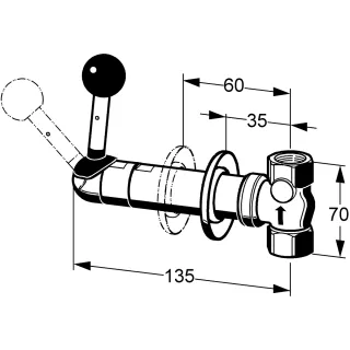 AR Notduschventil, UP KWC Aquarotter - AR Notduschventil, UP