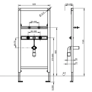 AR AQUAFIX Installationselement WT mit Standarmatur KWC Aquarotter - AR AQUAFIX Installationselement WT mit Standarmatur