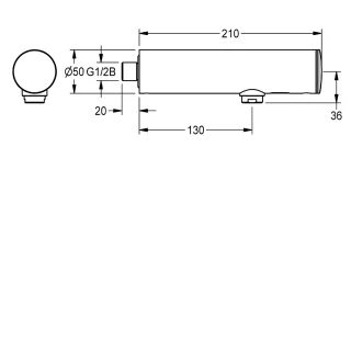 AR F3 Wandventil, elektr., ohne Mischung KWC Aquarotter - AR F3 Wandventil, elektr., ohne Mischung