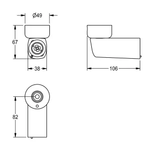 AR F5 Zubehör für Wandarmatur KWC Aquarotter - AR F5 Zubehör für Wandarmatur