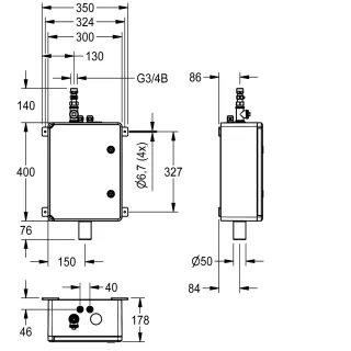 AR A3000open Strangspülmodul KWC Aquarotter - AR A3000open Strangspülmodul