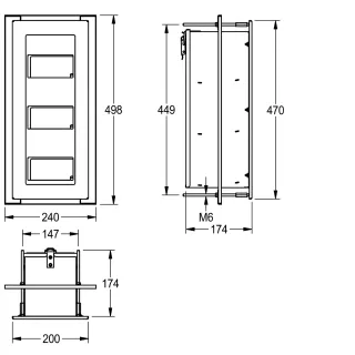 AR HEAVY DUTY WC-Dreifachrollenhalter, Edelstahl, UP KWC Aquarotter - AR HEAVY DUTY WC-Dreifachrollenhalter, Edelstahl, UP (GTIN: 7612210058417, HAN: 2000103188)