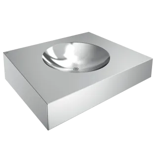 AR ANIMA, Einzelwaschtisch, Edelstahl, 600 mm KWC Aquarotter - AR ANIMA, Einzelwaschtisch, Edelstahl, 600 mm