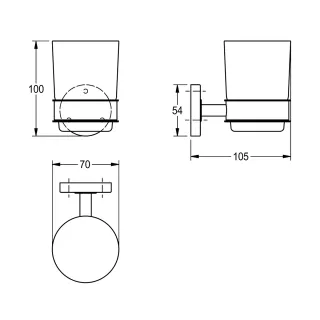 AR MEDIUS Becherhalter, Edelstahl, AP KWC Aquarotter - AR MEDIUS Becherhalter, Edelstahl, AP (GTIN: 7612210291807, HAN: 2000106251)