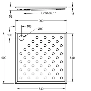 AR CAMPUS Duschwanne, Edelstahl KWC Aquarotter - AR CAMPUS Duschwanne, Edelstahl