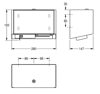 AR EXOS. WC-Doppelrollenhalter, Edelstahl, AP KWC Aquarotter - AR EXOS. WC-Doppelrollenhalter, Edelstahl, AP