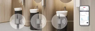 F7 Wascharmaturen aus Edelstahl, elektronisch gesteuert F7 Wascharmaturen aus Edelstahl, elektronisch gesteuert