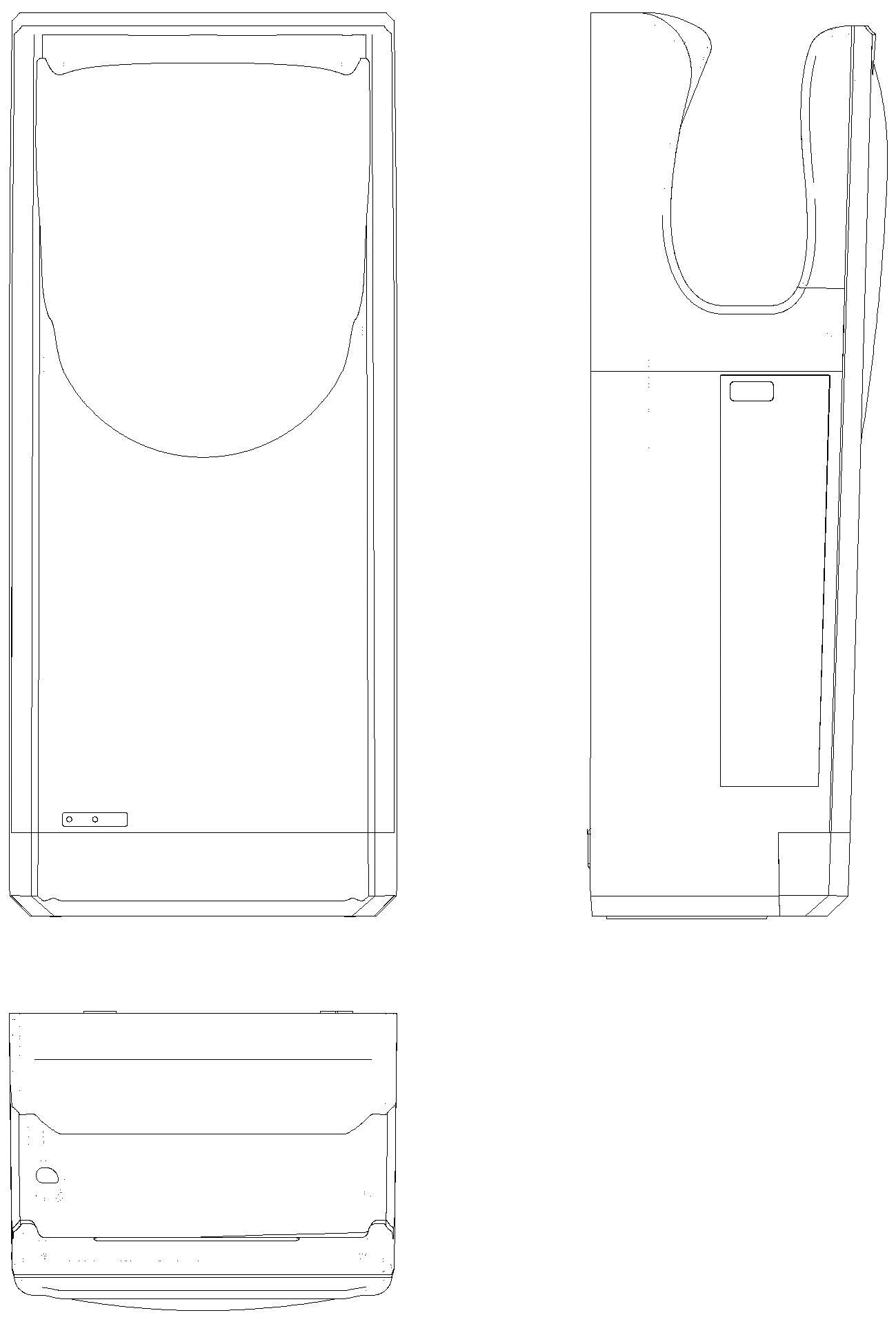 Hands-in Händetrockner, Kunststoff, IR, 300x699x230 mm, si, HEPA, 230 VAC, DRYX600