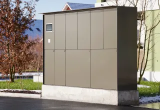 Depotboxen, Postverteilanlagen, Briefkastenanlagen mit Paketfächern Depotboxen, Postverteilanlagen, Briefkastenanlagen mit Paketfächern
