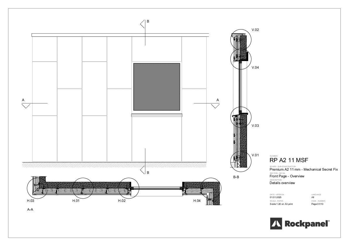 Rockpanel Premium 11 mm – Mechanische verdeckte Befestigung