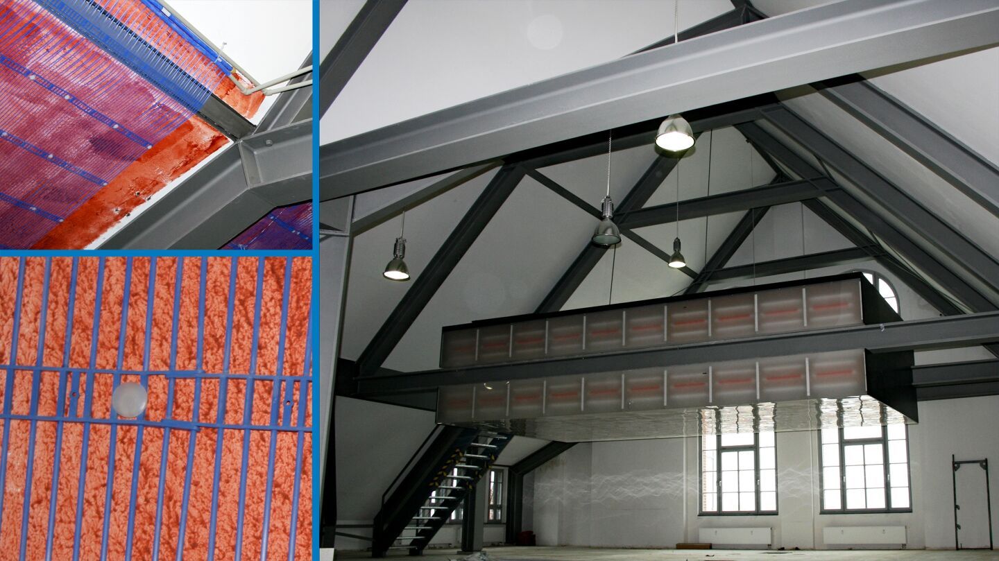 Heiz- und Kühldecken für verputzte Massivdecken