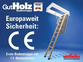 Europaweit Sicherheit: Erste Bodentreppe mit CE-Kennzeichnung